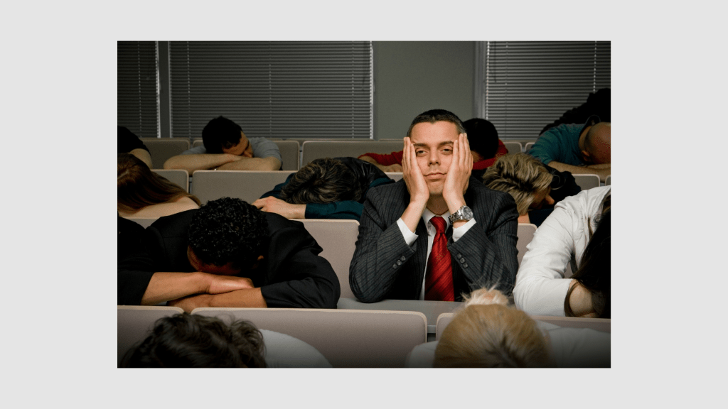 Decorative graphic. A picture of people who are very obviously exhausted and bored. NO doubt because they haven't had a good dose of poetry in a while. 