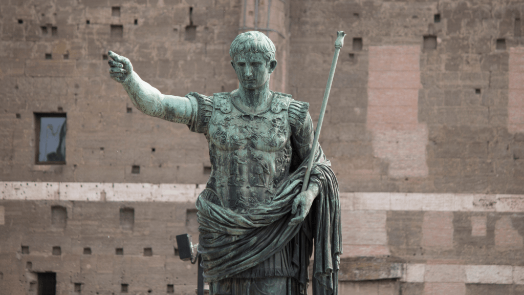 Replica bronze status of Ceasar Augustus. 